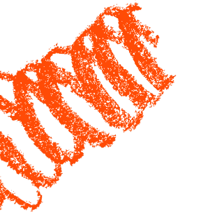 Figure torsadée orange